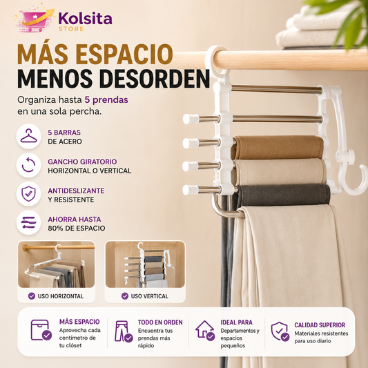 ClosetMax™ 5 en 1 - Convierte cualquier clóset en un espacio organizado.