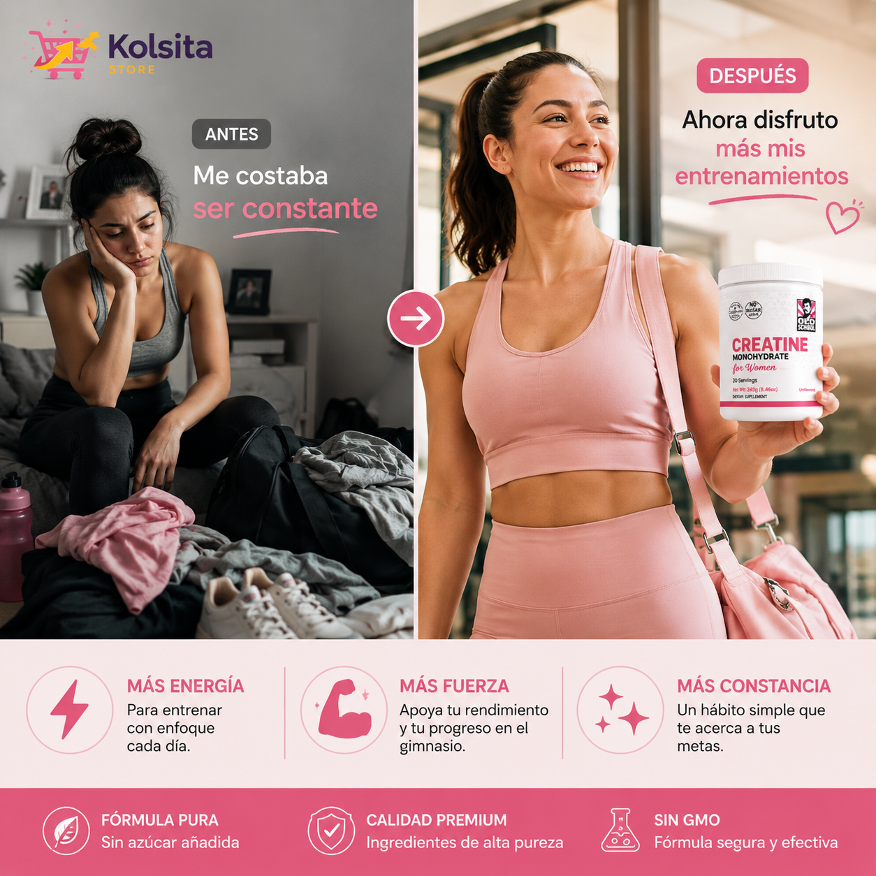 FemPower Creatine™ - Entrena con más energía y siente tu cuerpo más fuerte