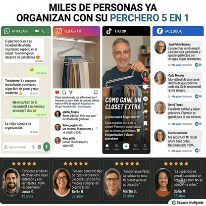 ClosetMax™ 5 en 1 - Convierte cualquier clóset en un espacio organizado.