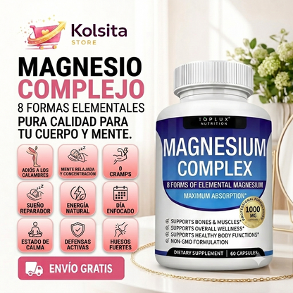 Magnesio Complex™ 1000mg - Descansa mejor, Vive con más energía.