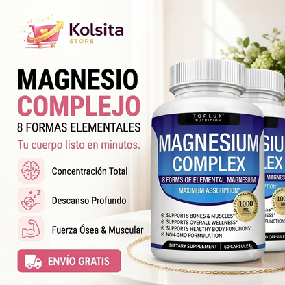 Magnesio Complex™ 1000mg - Descansa mejor, Vive con más energía.
