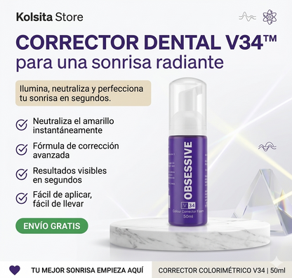 Corrector Dental Blanqueador Obsessive V34™ - Una Sonrisa más Luminosa
