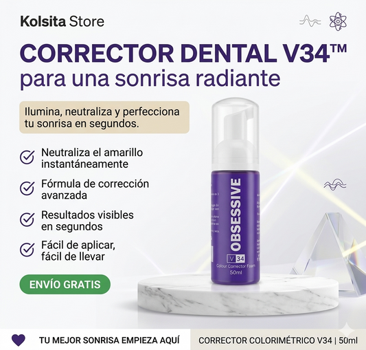 Corrector Dental Blanqueador Obsessive V34™ - Una Sonrisa más Luminosa
