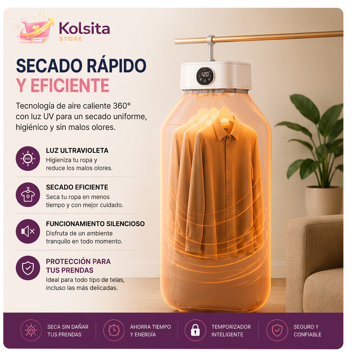 DRYFRESH PRO™ SECADORA PORTÁTIL PLEGABLE