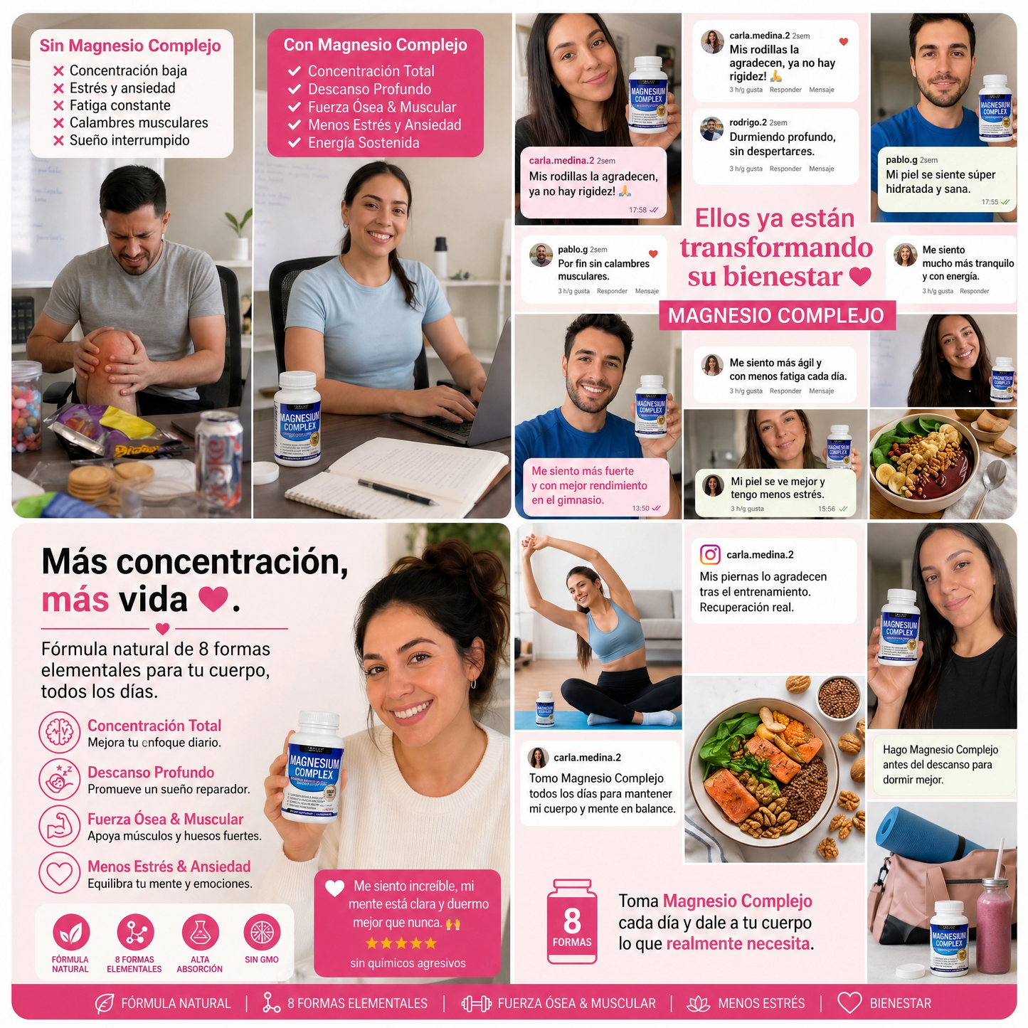 Magnesio Complex™ 1000mg - Descansa mejor, Vive con más energía.